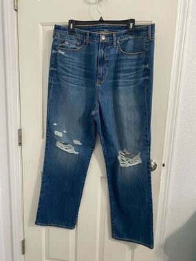 Women’s Torrid Distressed Blue Denim Jeans - Classic Relaxed Fit
